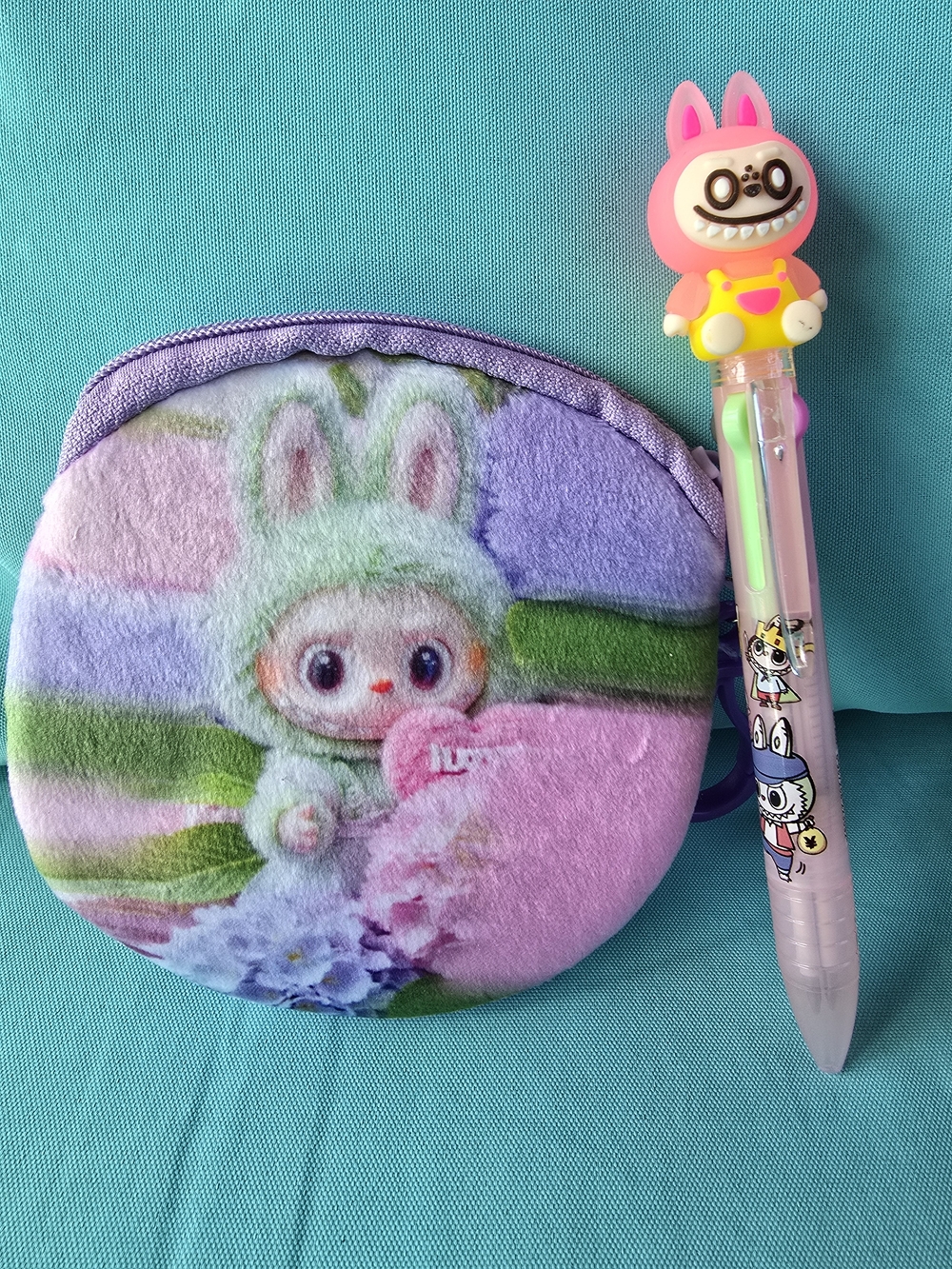 Labubu Multi Color Pen & Coin Pouch